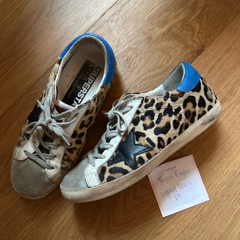 Golden Goose Superstar 37 Calf Hair Cheetah Leopard Print